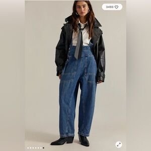 We The Free Felix Denim Overalls Seasport Small